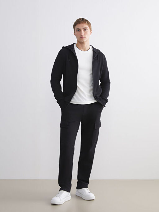 Kap??onlu Erkek Fermuarl? Sweatshirt