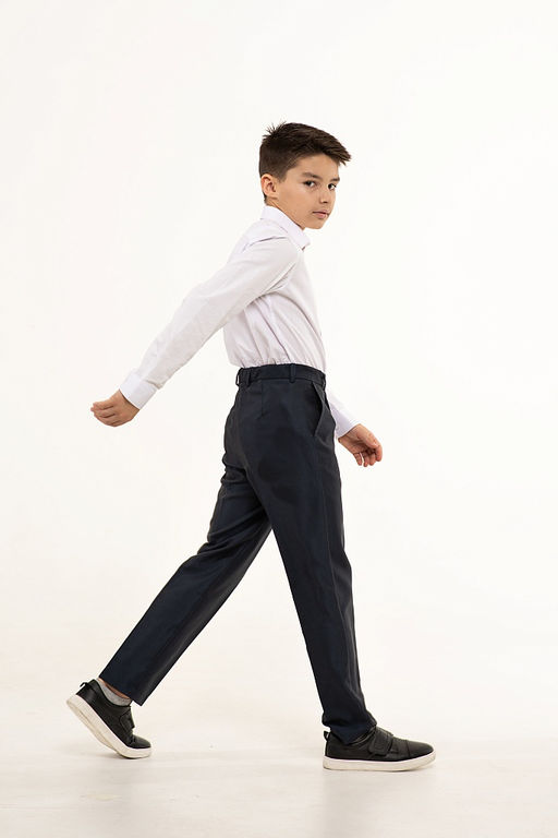 Синие школьные брюки для мальчика Инфанта, модель 0911 СС  фото 3