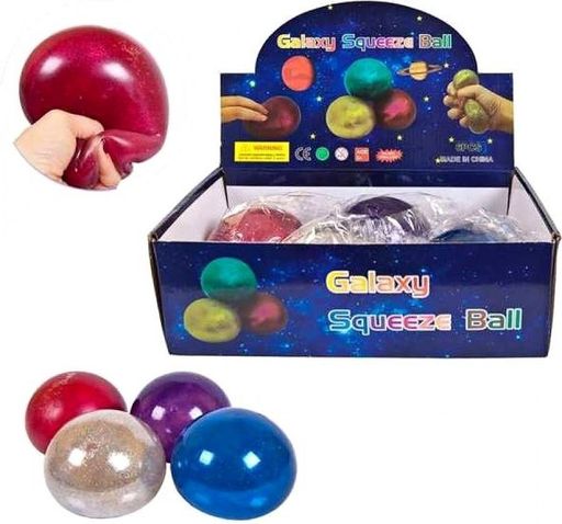 Игрушка-антистресс. Мяч с глиттером, 10 см. 6 цв в ассорт. (поштучно) арт.H6239A