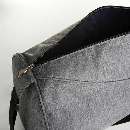 Сумка спортивная на молнии, длинный ремень, цвет серый - Simaland фото 4