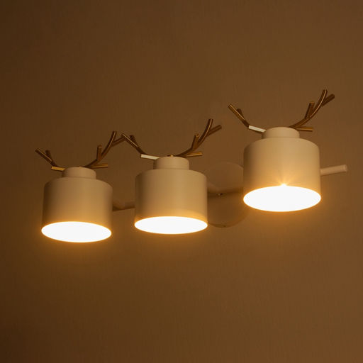 Бра «Сохата», 3хЕ27, 40 Вт, 60×15×22 см, белый с золотом