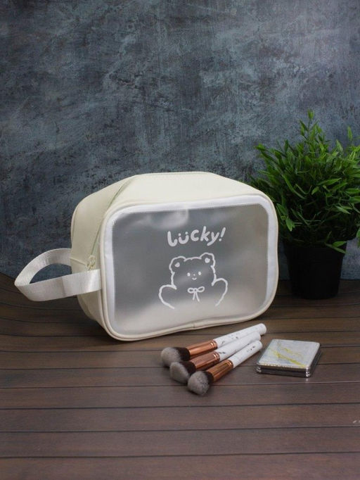 Косметичка "Lucky bear", white (18х25х11 см)
