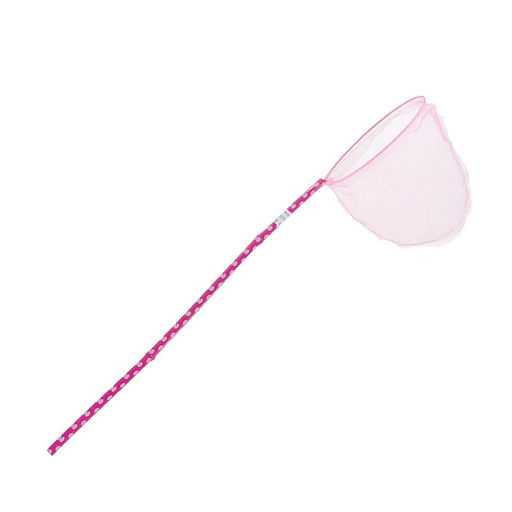 Цена за 2 шт. Сачок детский, бамбуковая ручка в горох 60 см, d=20 см, цвета МИКС