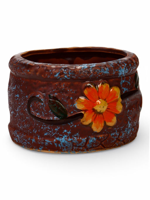 Декоративный горшок для цветов «Цветок», 8×10×10 см, керамический, Greengo