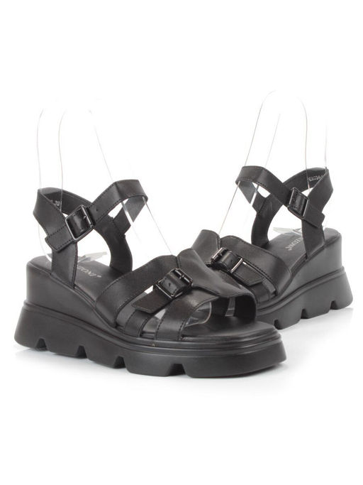 08-PEAG34-2 BLACK Босоножки женские (натуральная кожа) - Фабричный китай фото 10