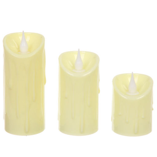 Сувенир с подсветкой "Свеча - Сказка" 5*7/9/12,5 см (набор 3 шт)