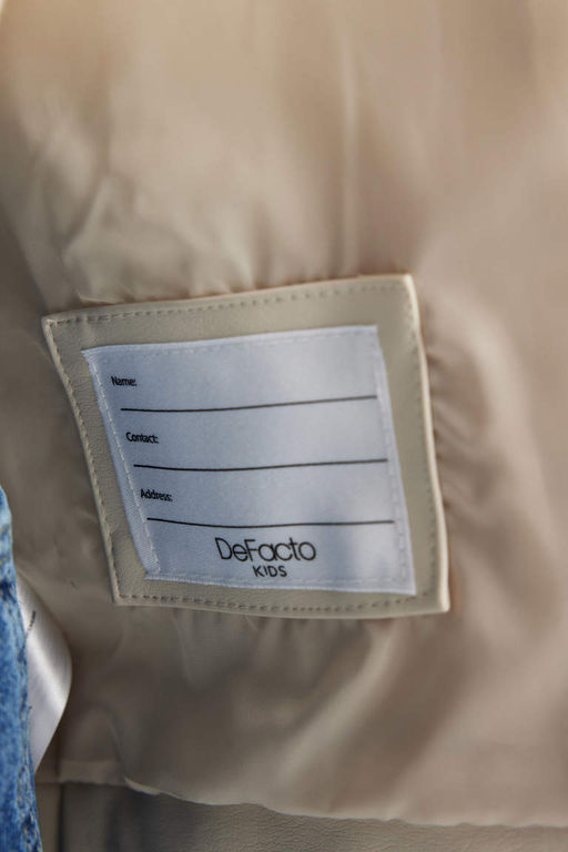 Водоотталкивающая куртка с воротником для девочек, пальто - Defacto фото 5