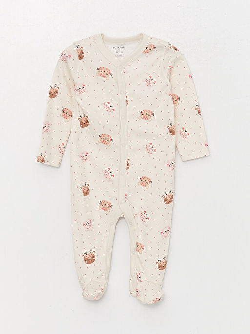 V Yaka K?z Bebek Tulum 2li (0-12 Ay Patikli, 12 Ay+ Patiksiz) - Waikiki фото 3