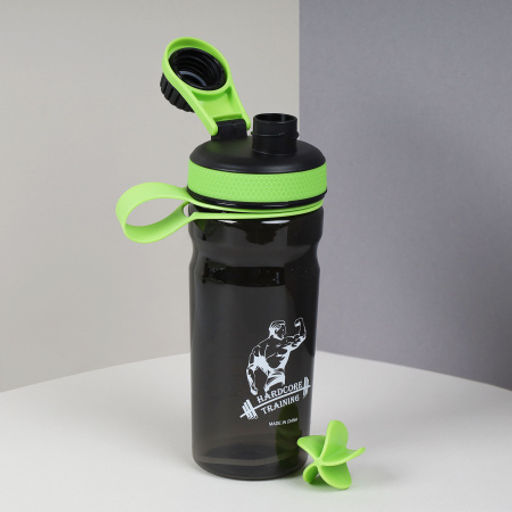 Бутылка/Шейкер YOUBETTER SHSD-600 винт.крышка, антискольз. вставка, чёрно-зелёный для спортивного питания 600ML/уп60 - Галеонтрейд фото 2