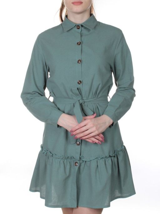806 Платье хлопковое с рюшами Fashion