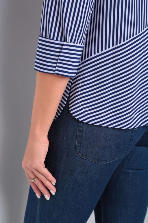 Блуза Modema 726-2 синяя полоска  фото 5