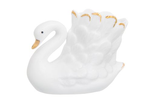 Вазочка п/зубоч. 7*3,5*5,5 см 25 мл Лебедь белая, золото - Elan gallery фото 3