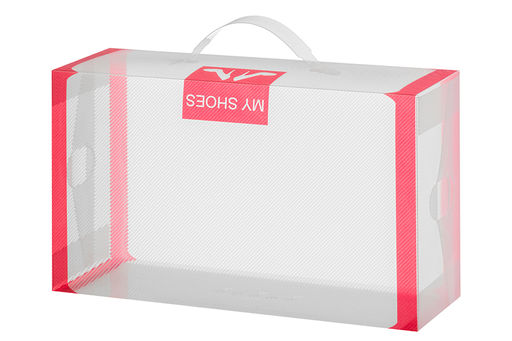 Набор 4 коробок для хранения женской обуви 30*18*10 см Красная кайма складные, с ручкой.. - El casa фото 6