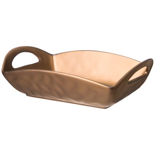 БЛЮДО С РУЧКАМИ BRONCO BRONZE 30*18,5*9 СМ  фото 3