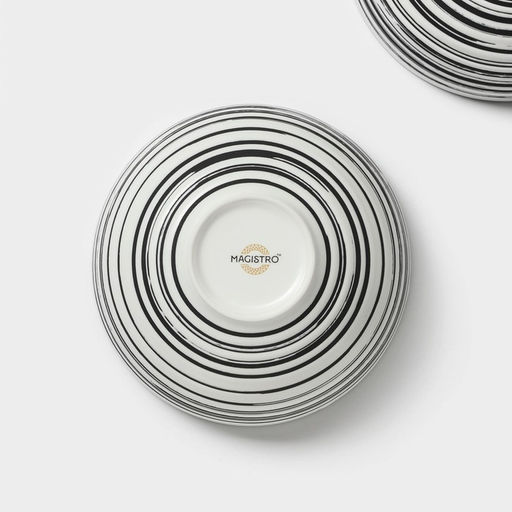 Салатники Magistro Hypnose, 650 мл, 14.7×7 см, набор 2 шт., фарфор, белые