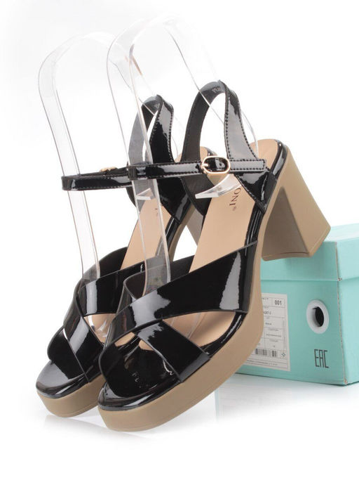 08-PEAG87-2 BLACK Босоножки женские (натуральная кожа) - Фабричный китай фото 13