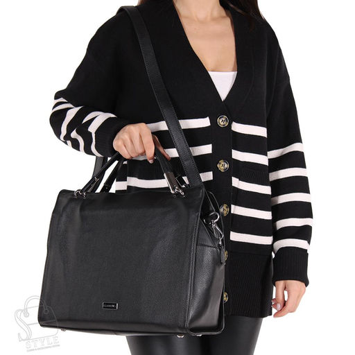 Сумка женская кожаная 98040 black Velina Fabbaino-Safenta/30 в Новосибирске