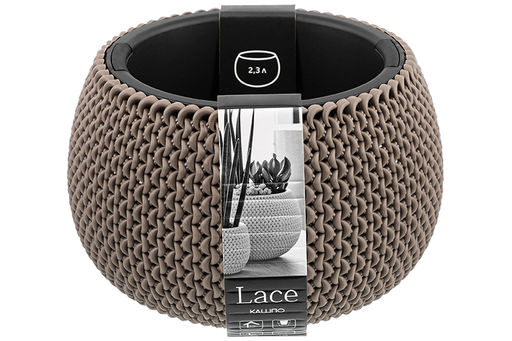 Кашпо 2,3 л 24*24*16 см Сфера серо-коричневое (модель 572) - Elan gallery фото 7