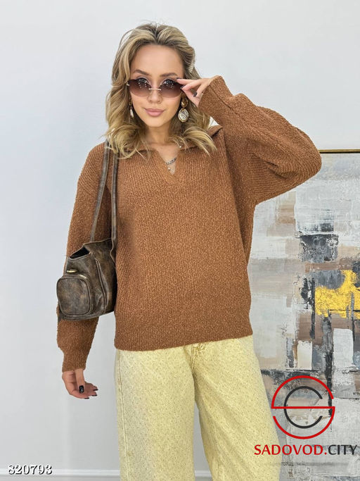 Свитер женский однотонный