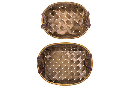 Набор 2 корзин 1 корзинка 35*28*22 см, 1 корзинка 30,5*24,5*20 см, коричневый