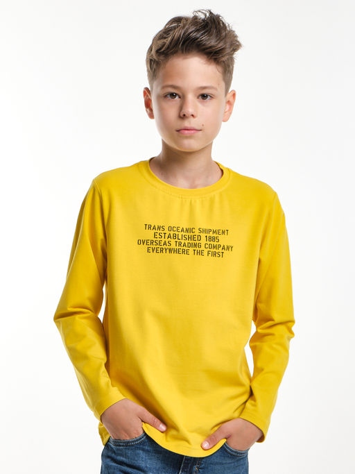 Лонгслив для мальчика подростка UD 1988 горчичный - Mini maxi фото 5