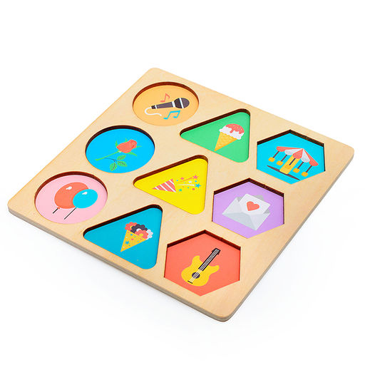 Пазл-вкладыш "Цветные фигуры"