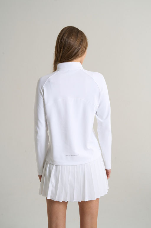 Лонгслив half-zip утепленный Белый ANTA RUNNING LS Tee фото 6