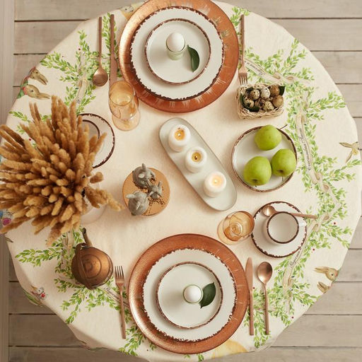 Скатерть Этель Еaster d=214см +/-3см, 100% хл, саржа 190 гр/м2  фото 17