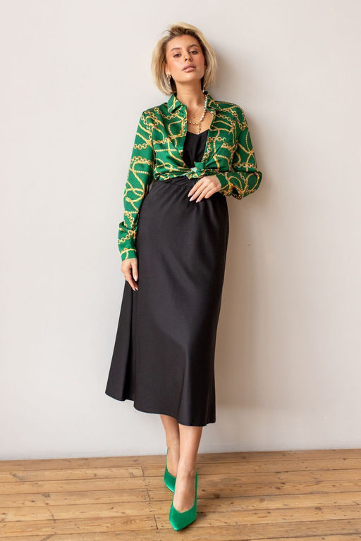 Блузка ТБ-34 цепи-зеленый - Angelika фото 6