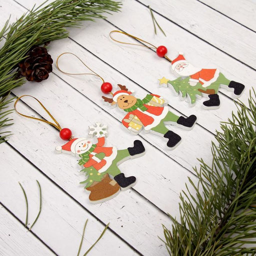 Цена за 2 шт. Елочная игрушка Поздравления, МИКС - Лесная мастерская фото 2