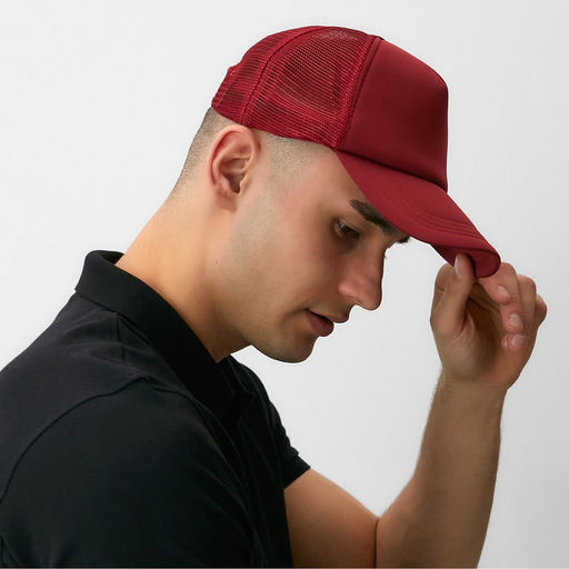 Бейсболка с сеткой MINAKU, размер 56-58, бордовая