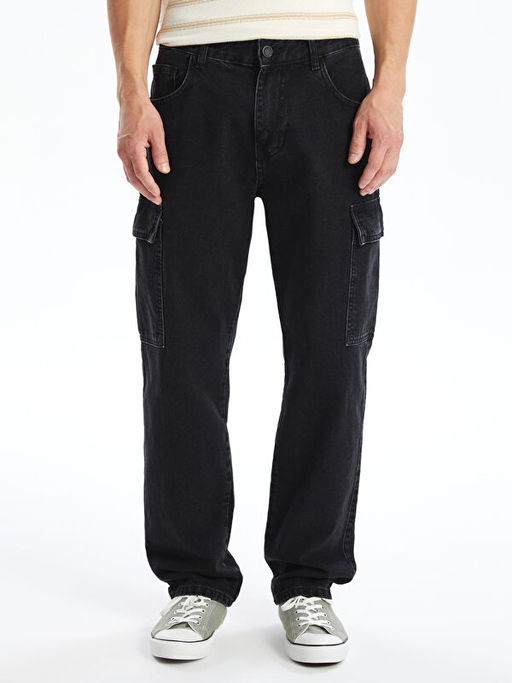 700 Straight Fit Erkek Kargo Jean Pantolon