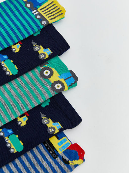 Desenli Erkek ?ocuk Patik ?orap 5li