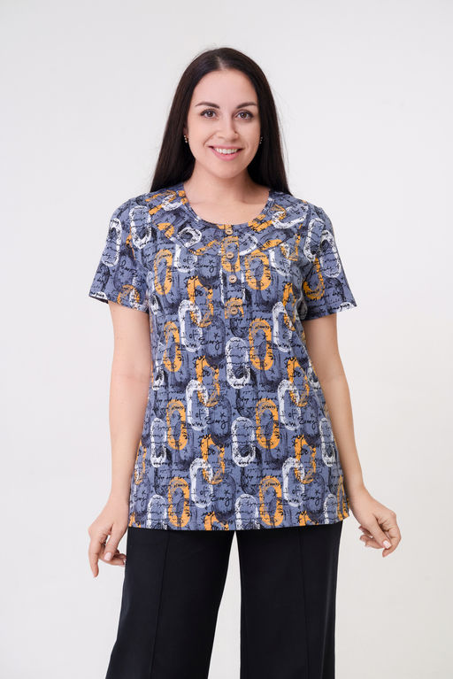 Туника женская из кулирки Наина газета макси