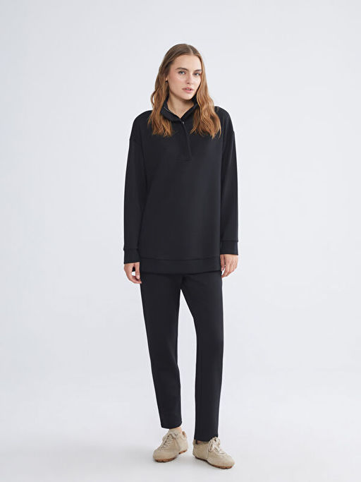 Dik Yaka Kad?n Sweatshirt Tunik