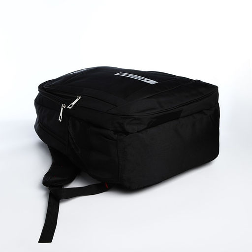 Рюкзак молодёжный из текстиля, 2 отдела на молнии, 4 кармана, цвет чёрный/серый - Simaland фото 3