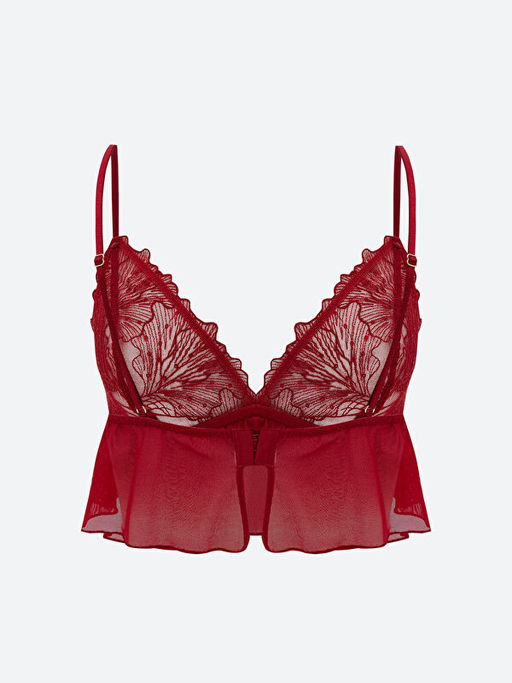 Balensiz Dolgusuz Dantelli Fantezi Bralet