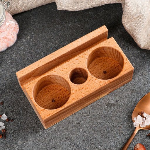 Подставка для приправ и зубочисток Доброе дерево «Салфетница», 14×8×4 см, массив бука