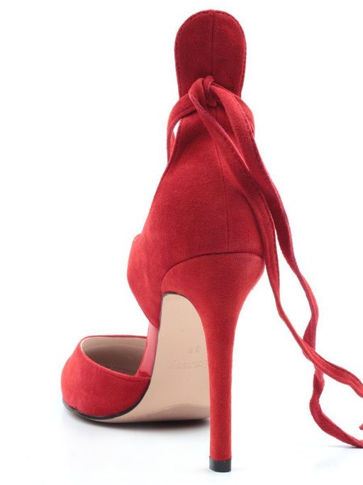 06-V-892 RED Туфли женские (натуральная замша) - Фабричный китай фото 7