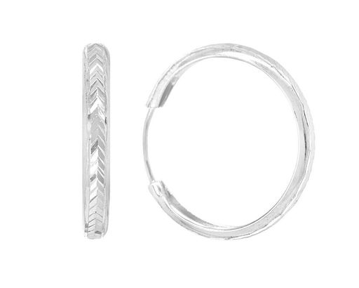 Серьги из серебра без вставки, ТРКШ-3-2,0 а/г