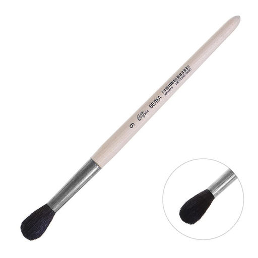 Кисть для рисования, белка, № 9, Calligrata, круглая, деревянная ручка