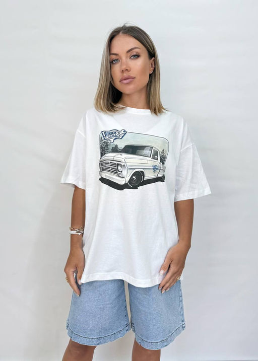 K12867 Футболка OVER SIZE БЕЛЫЙ