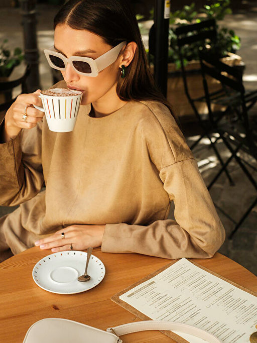 Bisiklet Yaka D?z Uzun Kollu Kad?n Bluz