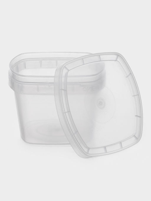 Цена за 6 шт. Контейнер пищевой ПластоС, 280 мл, d=11 см, h=7 см, с герметичной крышкой, пластик, прозрачный