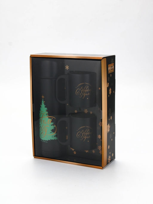 Подарочный набор новогодний «Новый год», термос 500 мл, кружка 2 шт.