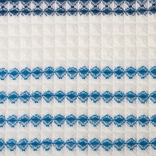 Полотенце вафельное Этель Waffle 70х140 см, цвет коричнево-голубой, 100% хлопок, 280 гр/м2  фото 3