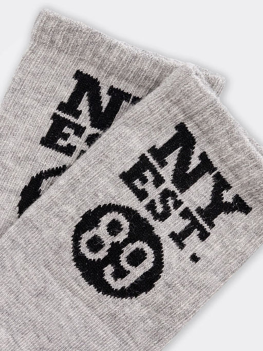 Цена за 5 пар! Носки детские серые с рисунком в виде надписи - Mark formelle фото 4