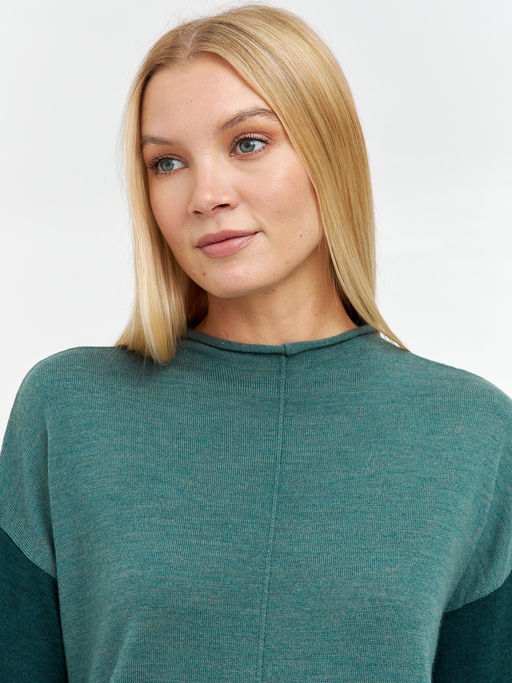 джемпер женский из шерсти с удлиненной спинкой - Glenfield фото 7