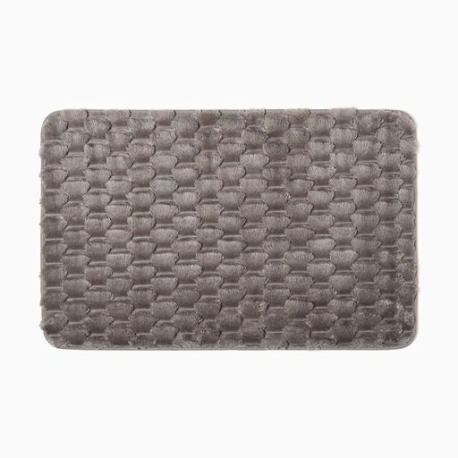 Коврик для ванной «Этель. Ромбы», 50×80 см, светло-серый