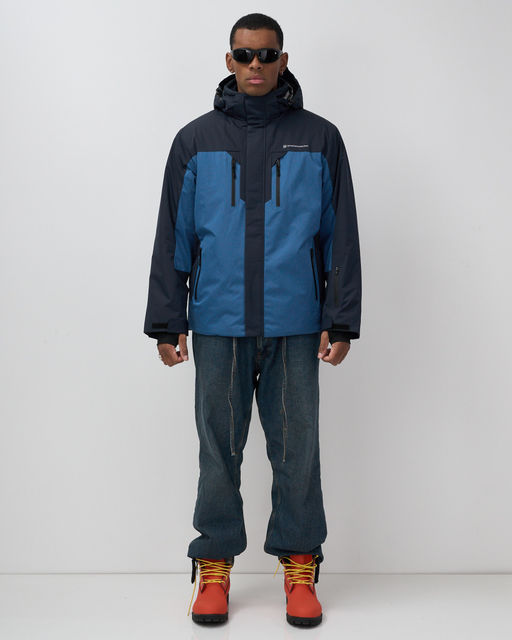 Горнолыжная куртка мужская зимняя синего цвета 7612S - Mtforce фото 15